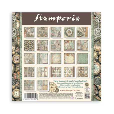 Stamperia Gardens of Time Papírkészlet 12" (30 cm)  Paper Pack Maxi (Single Face) (22 ív)