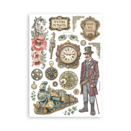 Stamperia Gardens of Time Washi matrica Washi Pad (8 ív)