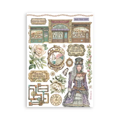 Stamperia Gardens of Time Washi matrica Washi Pad (8 ív)