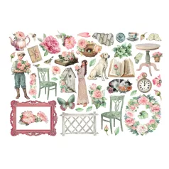   Stamperia House of Roses Kivágatok - öntapadós Ephemera (1 csomag)