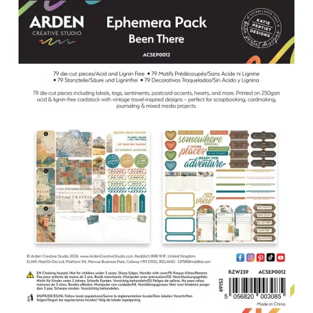 Arden Creative Studio Kivágatok Been There Ephemera Pack (1 csomag)