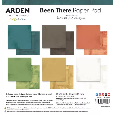 Arden Creative Studio Papírkészlet 12" (30 cm) Been There Solids  Paper Pad (1 csomag)