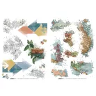 Arden Creative Studio Papírkészlet 6"x8" (15x20cm) Been There Rub-On Transfer Set (1 csomag)