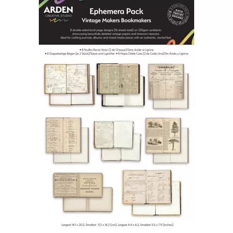 Arden Creative Studio Kivágatok Vintage Makers Bookmakers Ephemera Pack (1 csomag)
