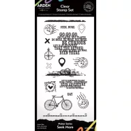   Arden Creative Studio Szilikonbélyegző 4"x8" (10x20cm) Maker Series Clear Stamp Set Seek More (1 csomag)