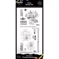   Arden Creative Studio Szilikonbélyegző 4"x8" (10x20cm) Maker Series Clear Stamp Set Charted Adventures (1 csomag)