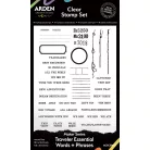 Arden Creative Studio Szilikonbélyegző 4"x6" (10x15cm) Maker Series Clear Stamp Set Traveler Essential Words+Phrases  (1 csomag)