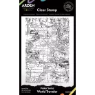 Arden Creative Studio Szilikonbélyegző 4"x6" (10x15cm) Maker Series Clear Stamp Set Background Stamp Set World Traveler (1 csomag)