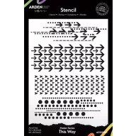   Arden Creative Studio Stencil 6"x8" (15x20cm) Maker Series Stencil This Way (1 csomag)