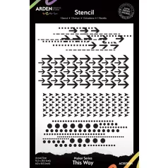   Arden Creative Studio Stencil 6"x8" (15x20cm) Maker Series Stencil This Way (1 csomag)