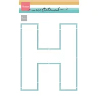 Marianne Design stencil H betű (1 csomag)