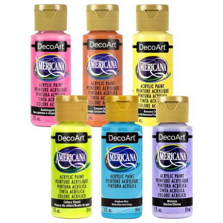 Matt akrilfesték készlet 6x59ml Dolled Up Trend Color Palette DecoArt Americana Acrylics