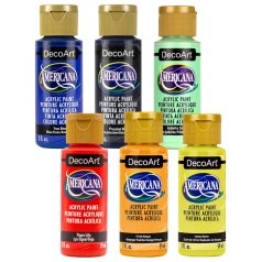   Matt akrilfesték készlet 6x59ml Primary Play Trend Color Palette DecoArt Americana Acrylics