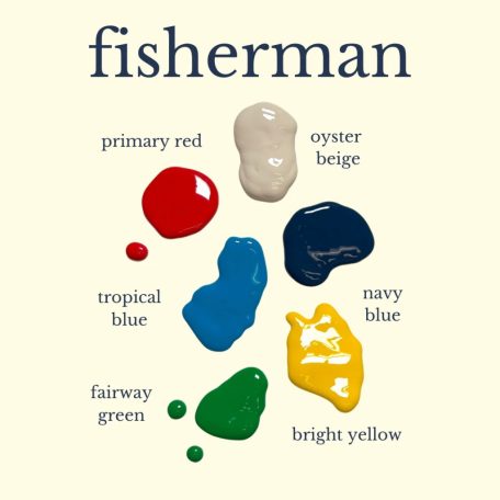 Matt akrilfesték készlet 6x59ml Fisherman Trend Color Palette DecoArt Americana Acrylics