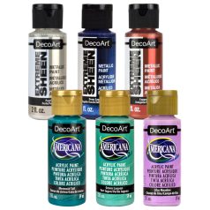   Akrilfesték készket 6x59ml Seawitch Trend Color Palette DecoArt Americana Acrylics & Extreme Sheens (6 db)