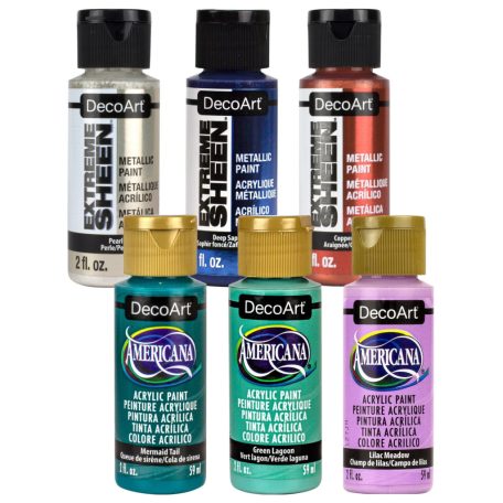 Akrilfesték készket 6x59ml Seawitch Trend Color Palette DecoArt Americana Acrylics & Extreme Sheens (6 db)