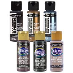   Akrilfesték készket 6x59ml Castlecore Trend Color Palette DecoArt Americana Acrylics & Extreme Sheens (6 db)