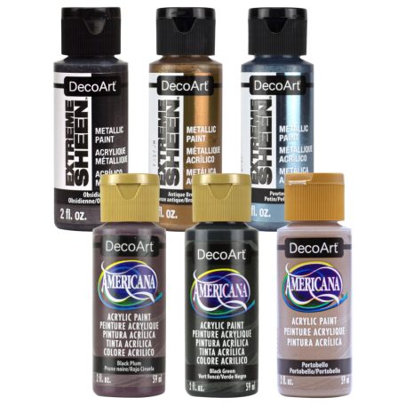 Akrilfesték készket 6x59ml Castlecore Trend Color Palette DecoArt Americana Acrylics & Extreme Sheens (6 db)