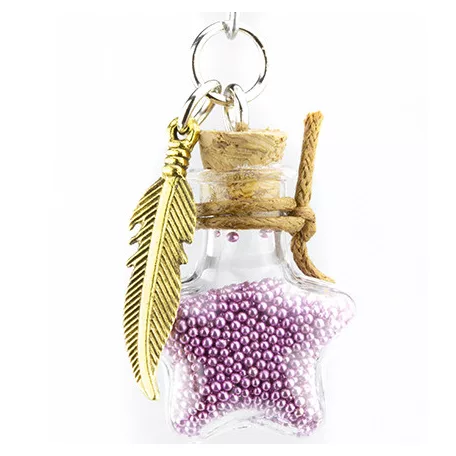 Üvegcse parafa dugóval 21x11x23mm star Mini Glass Bottles (2 db)