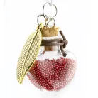 Üvegcse parafa dugóval 21x10x24mm heart Mini Glass Bottles (2 db)