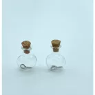 Üvegcse parafa dugóval 17x21mm Mini Glass Bottles (2 db)