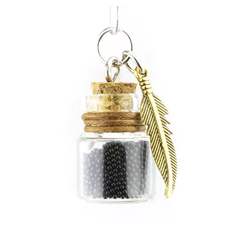 Üvegcse parafa dugóval 22x25mm Mini Glass Bottles (2 db)