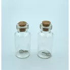 Üvegcse parafa dugóval 18x40mm Mini Glass Bottles (2 db)