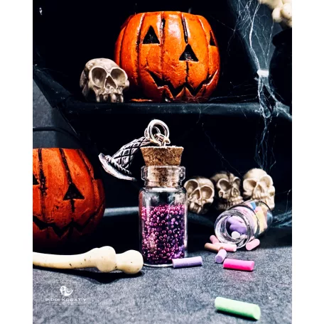 Üvegcse parafa dugóval 11x12mm Mini Glass Bottles (3 db)