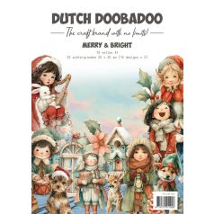   Dutch Doobadoo Merry and Bright Papírkészlet A4  Collage Paper Set (1 csomag)
