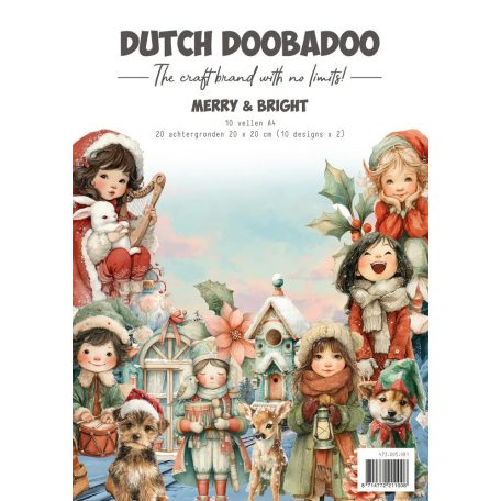 Dutch Doobadoo Merry and Bright Papírkészlet A4  Collage Paper Set (1 csomag)