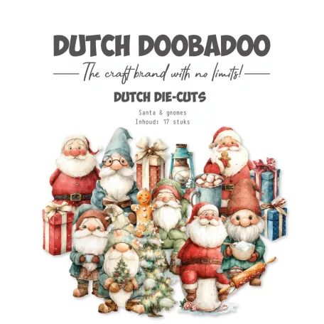 Dutch Doobadoo Merry and Bright Kivágatok Santa & Gnomes Dutch Die-cuts (1 csomag)