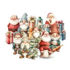 Dutch Doobadoo Merry and Bright Kivágatok Santa & Gnomes Dutch Die-cuts (1 csomag)