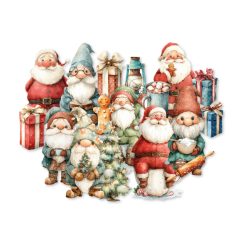   Dutch Doobadoo Merry and Bright Kivágatok Santa & Gnomes Dutch Die-cuts (1 csomag)