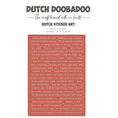   Dutch Doobadoo Merry and Bright Matrica   Dutch Stickers Art (1 ív)