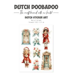   Dutch Doobadoo Merry and Bright Matrica  Transparant Dutch Stickers Art (1 ív)