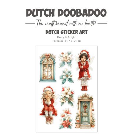 Dutch Doobadoo Merry and Bright Matrica  Transparant Dutch Stickers Art (1 ív)