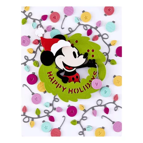 Vágósablon készlet, Say Cheese Classic Mouse Holiday Wreath/ Cutting Dies (1 csomag)