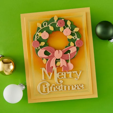 Vágósablon készlet, Say Cheese Classic Mouse Holiday Wreath/ Cutting Dies (1 csomag)