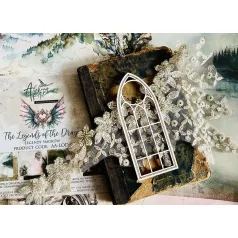   Alchemy of Art Chipboard díszítőelem -  Small Window - The Legends Of The Dragons (1 db)