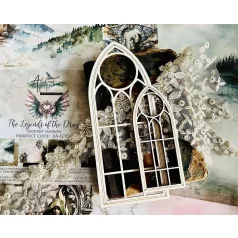   Alchemy of Art Chipboard díszítőelem - Big Window - The Legends Of The Dragons (1 db)