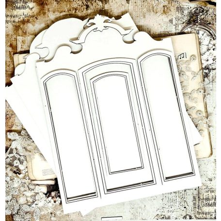 Alchemy of Art Chipboard díszítőelem - Behind Closed - Chipboard album base Wardrobe (1 csomag)
