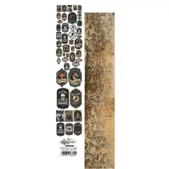   Alchemy of Art Kivágóív 30cm x 5cm Behind Closed Extras to Cut (1 ív)