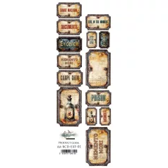   Alchemy of Art Kivágóív 30cm x 5cm Behind Closed Extras to Cut (1 ív)