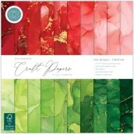   Craft Consortium Ink Drops Festive Scrapbook papírkészlet Essential Craft Papers 12" (30 cm) 30 lap