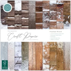   Craft Consortium Frosted Wood Scrapbook papírkészlet Essential Craft Papers 12" (30 cm) 30 lap
