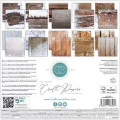   Craft Consortium Frosted Wood Scrapbook papírkészlet Essential Craft Papers 12" (30 cm) 30 lap