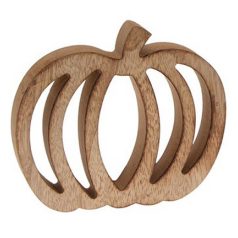 Stafil Fa tök dekoráció - nagy / Wooden Pumpkin (1 db)