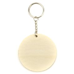   Stafil Fa díszíthető kulcstartó / Wooden Keychain Round (1 db)