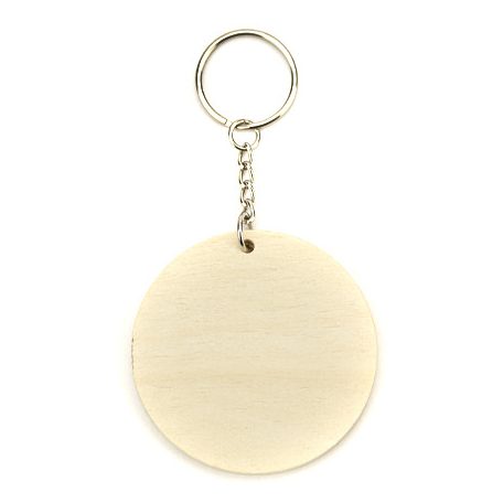 Stafil Fa díszíthető kulcstartó / Wooden Keychain Round (1 db)