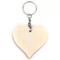   Stafil Fa díszíthető kulcstartó / Wooden Keychain Heart (1 db)